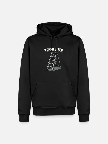 Leiter im Büro, Chef vom Team und Arbeit - Männer Premium Bio Hoodie - Schwarz