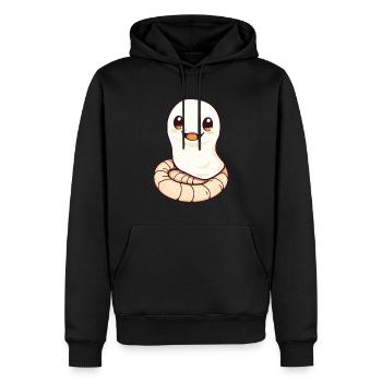 Serpent Cobra Halloween Bande Dessinée Fantôme - Sweat à capuche Premium bio Homme - noir - Devant - Nico (187cm)