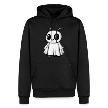 Fourmi Halloween Bande dessinée Fantôme - Sweat à capuche Premium bio Homme - noir - Devant - Nico (187cm)