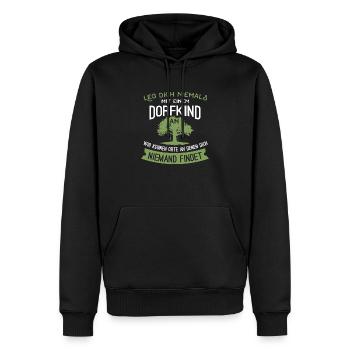 Dorfkind Baumhaus - Männer Premium Bio Hoodie - Schwarz - Vorne - Nico (187cm)