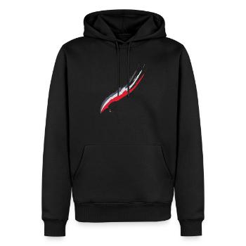 Bleu blanc rouge - Sweat à capuche Premium bio Homme - noir - Devant - Nico (187cm)