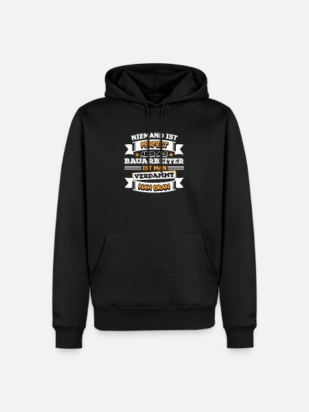 Bauarbeiter - Männer Premium Bio Hoodie - Schwarz