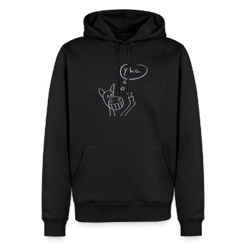 Honigkuchenpferd / Honeypiehorse - Männer Premium Bio Hoodie - Schwarz - Vorne - Nico (187cm)