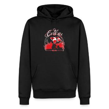 cottbus - Männer Premium Bio Hoodie - Schwarz - Vorne - Nico (187cm)