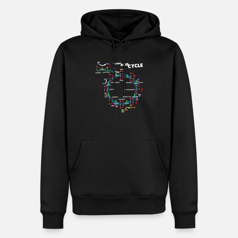 Le cycle de krebs - Sweat à capuche Premium bio Homme - noir