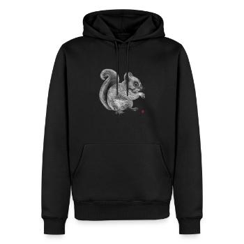 Squirrel - Men’s Premium Organic Hoodie - black - Front - Nico (187cm)