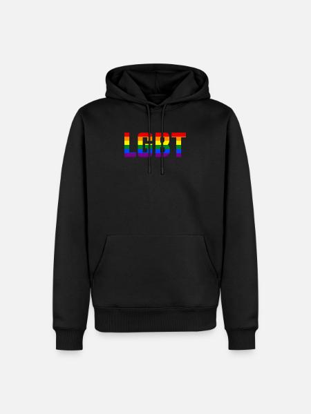 LGBT - Männer Premium Bio Hoodie - Schwarz