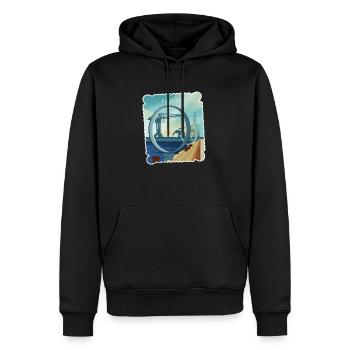 Nantes - Sweat à capuche Premium bio Homme - noir - Devant - Nico (187cm)