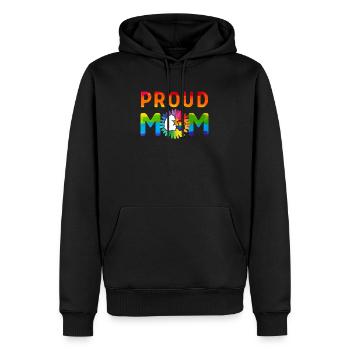 Proud Mom Bear - Men’s Premium Organic Hoodie - black - Front - Nico (187cm)