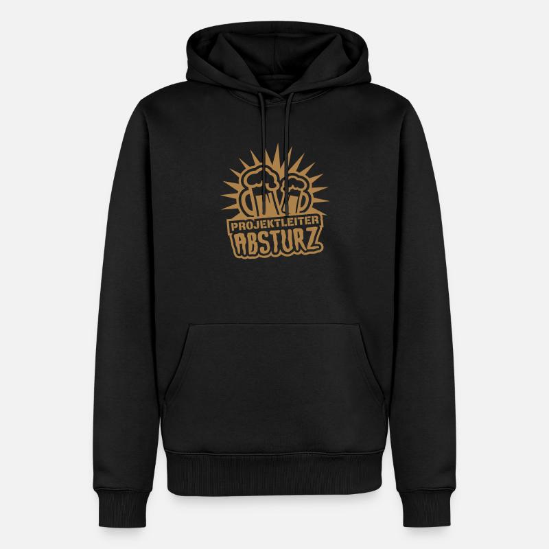Projektleiter Absturz - Männer Premium Bio Hoodie - Schwarz
