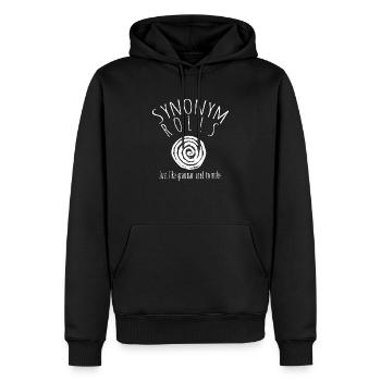 Funny Synonym Rolls Grammar Gifts Deutsch Synonym - Men’s Premium Organic Hoodie - black - Front - Nico (187cm)