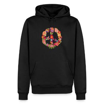 Love-Romance - Men’s Premium Organic Hoodie - black - Front - Nico (187cm)