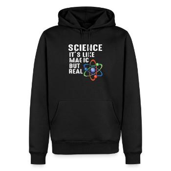 Wissenschaft - Männer Premium Bio Hoodie - Schwarz - Vorne - Nico (187cm)