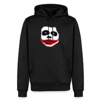 Joker - Sweat à capuche Premium bio Homme - noir - Devant - Nico (187cm)