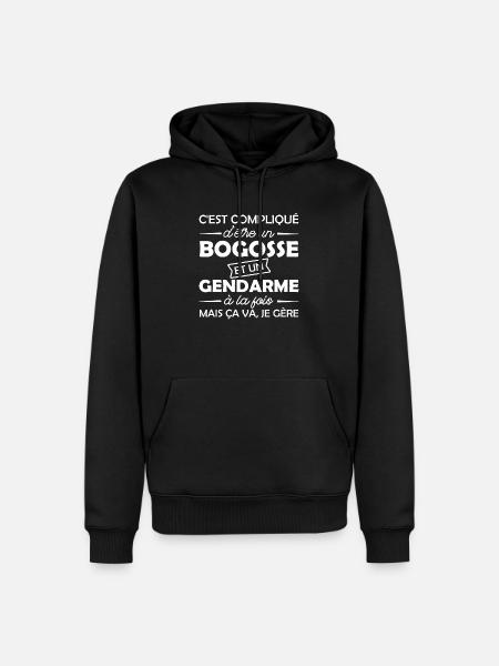bogosse et gendarme - Sweat à capuche Premium bio Homme - noir
