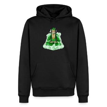 Weed Buddha Shirt - Männer Premium Bio Hoodie - Schwarz - Vorne - Nico (187cm)