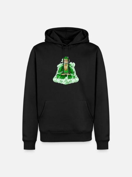 Weed Buddha Shirt - Männer Premium Bio Hoodie - Schwarz