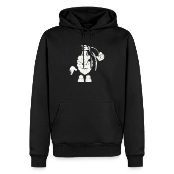 ' Design Grenade blanc - Sweat à capuche Premium bio Homme - noir - Devant - Nico (187cm)