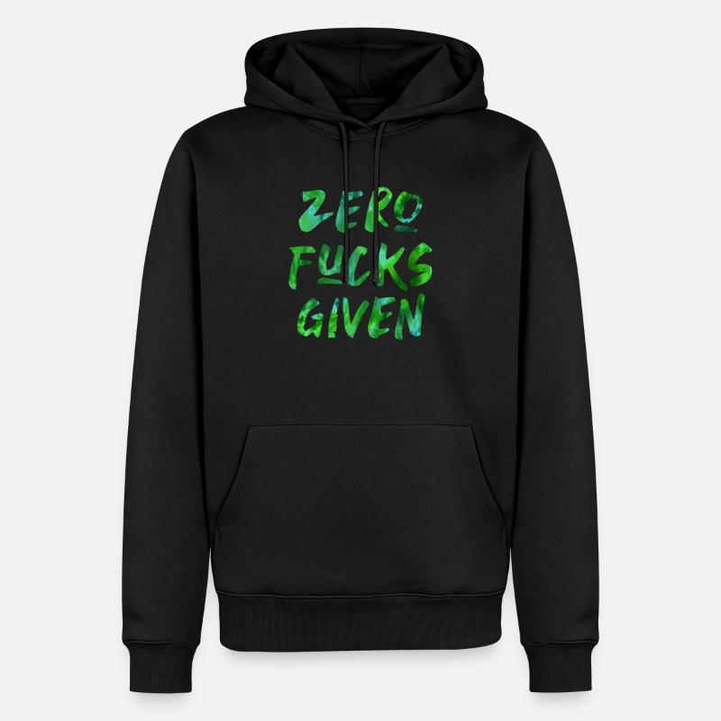 Zéro putain donné - Sweat à capuche Premium bio Homme - noir