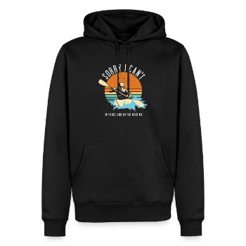 Cant My Kids And Kayak Need Me Whitewater Kayaking - Männer Premium Bio Hoodie - Schwarz - Vorne - Nico (187cm)