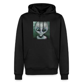 Alien - Men’s Premium Organic Hoodie - black - Front - Nico (187cm)