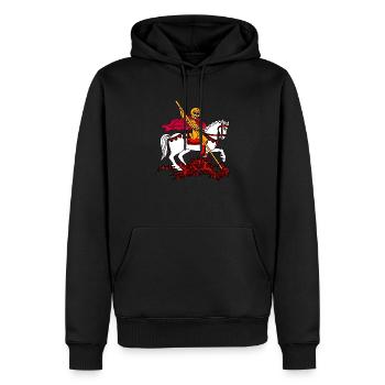 Michel archange saint ange chrétien saint snkt - Sweat à capuche Premium bio Homme - noir - Devant - Nico (187cm)