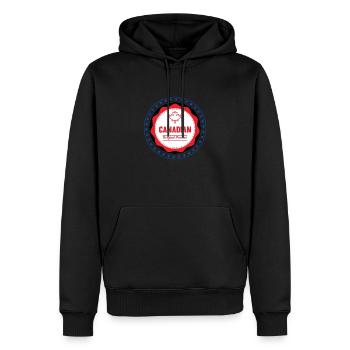 Canada, feuille d’érable. - Sweat à capuche Premium bio Homme - noir - Devant - Nico (187cm)