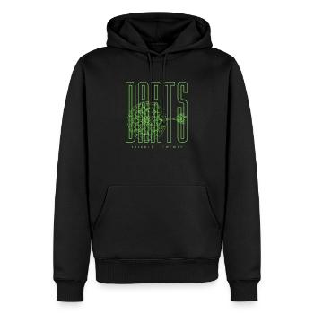 180 22 - Männer Premium Bio Hoodie - Schwarz - Vorne - Nico (187cm)