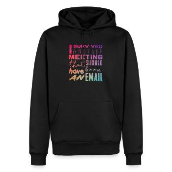 Drôle de dicton pour bureau, bureau, travail et travail - Sweat à capuche Premium bio Homme - noir - Devant - Nico (187cm)