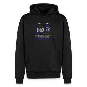blagues cadeau idée cadeau éthique informatique freak humour - Sweat à capuche Premium bio Homme - noir - Devant - Nico (187cm)