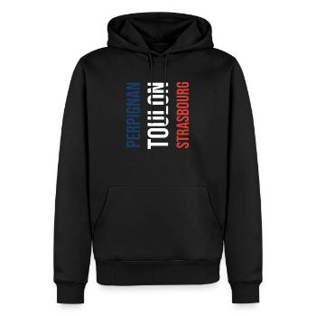 Perpignan Toulon Strasbourg franz. Kindergeschenk - Männer Premium Bio Hoodie - Schwarz - Vorne - Nico (187cm)