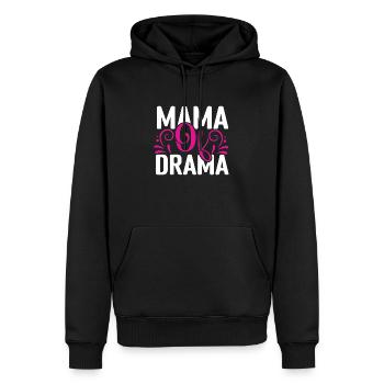 Maman Of Drama - Sweat à capuche Premium bio Homme - noir - Devant - Nico (187cm)