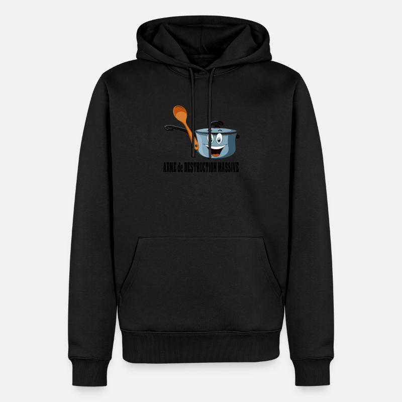 casseroles et cuillères manifestations - Sweat à capuche Premium bio Homme - noir