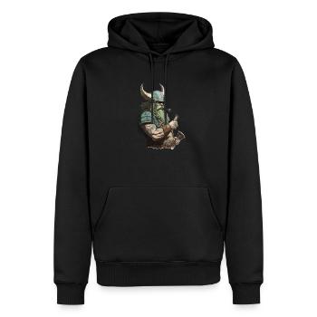 Cannabis smoking viking 3 - Männer Premium Bio Hoodie - Schwarz - Vorne - Nico (187cm)