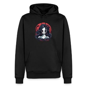 Sirène sombre - Sweat à capuche Premium bio Homme - noir - Devant - Nico (187cm)