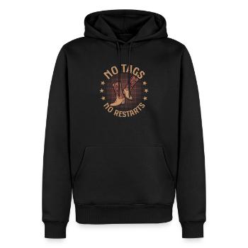 No Tags No Restarts Line Dance Country Music - Sweat à capuche Premium bio Homme - noir - Devant - Nico (187cm)