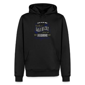 geburtstagsgeschenkidee falbkatze meerkatze - Männer Premium Bio Hoodie - Schwarz - Vorne - Nico (187cm)