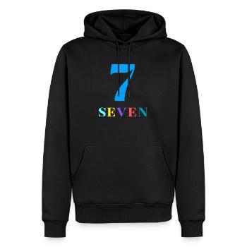 Siebt-7-jähriges Jubiläum - Männer Premium Bio Hoodie - Schwarz - Vorne - Nico (187cm)