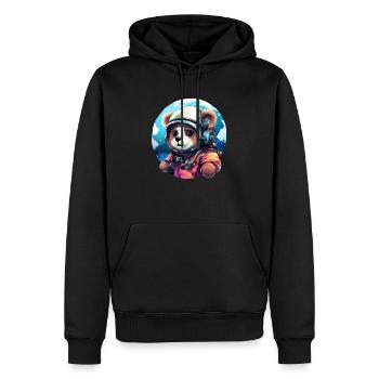 Ours mignon dans le style astronaute. Tenue d’ours - Sweat à capuche Premium bio Homme - noir - Devant - Nico (187cm)