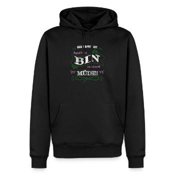koffein bday ich liebe kaffee baristia weihnachten - Männer Premium Bio Hoodie - Schwarz - Vorne - Nico (187cm)