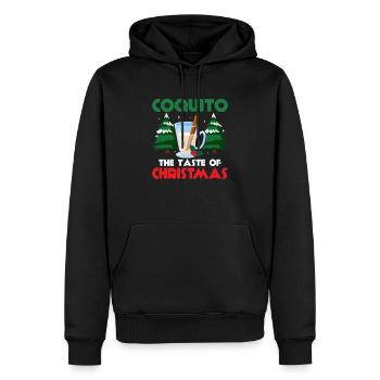 Coquito Le Goût De La Boisson Au Rhum De Noël Puerto Ri - Sweat à capuche Premium bio Homme - noir - Devant - Nico (187cm)