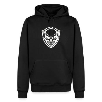Armée, Guerre, Militaire, Uniforme, Force, Soldat Camouflage - Sweat à capuche Premium bio Homme - noir - Devant - Nico (187cm)