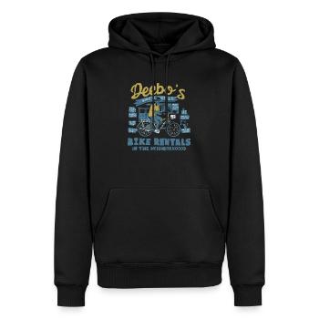 Location de vélos Deebo - Sweat à capuche Premium bio Homme - noir - Devant - Nico (187cm)