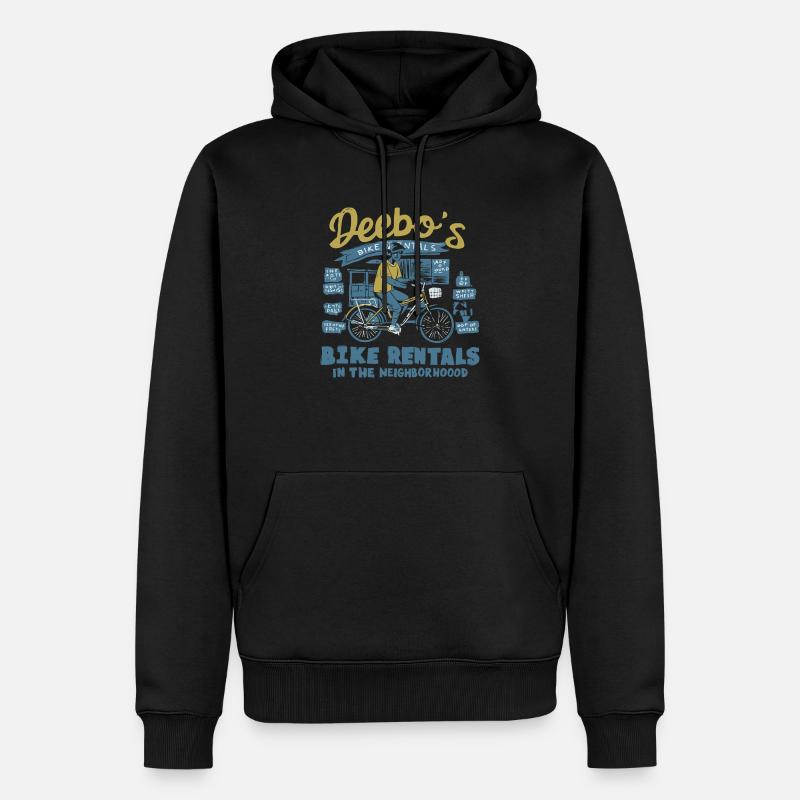 Location de vélos Deebo - Sweat à capuche Premium bio Homme - noir