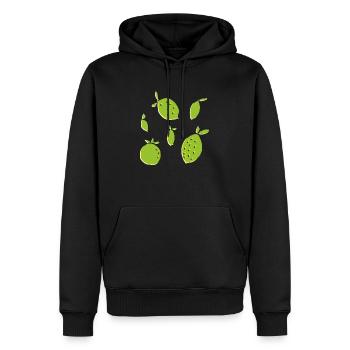 zitrone orangen limette - Männer Premium Bio Hoodie - Schwarz - Vorne - Nico (187cm)