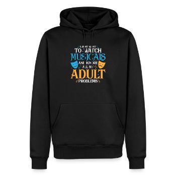I Just Want To Watch Musicals Theater Singing - Männer Premium Bio Hoodie - Schwarz - Vorne - Nico (187cm)