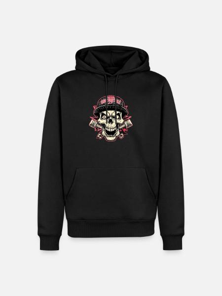 Skullmotor - Sweat à capuche Premium bio Homme - noir