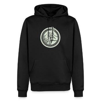 Poséidon Triton - Sweat à capuche Premium bio Homme - noir - Devant - Nico (187cm)