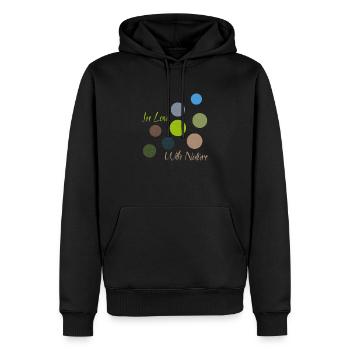 all the colours - in love with nature - Männer Premium Bio Hoodie - Schwarz - Vorne - Nico (187cm)