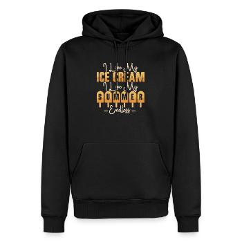 I Like My Ice Cream Cone Scoop Summer - Männer Premium Bio Hoodie - Schwarz - Vorne - Nico (187cm)
